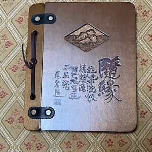 Elegant Wood with Leather-Bound Photo Album
